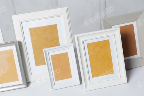 Preview: Blank photo frame on the table