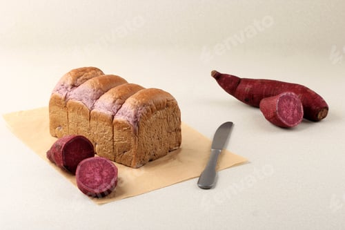 Preview: Loaf Purple Sweet Potato Japanese Shokupan, Organic Natural Color from Sweet Potato