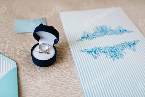 Preview: wedding rings with a wedding decor