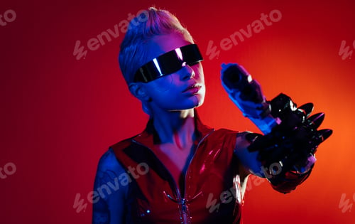 Preview: Representation of a bionic super human with advanced technology parts