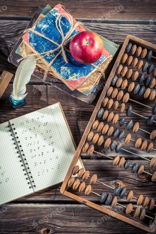 Preview: Mathematics notes on the school desk