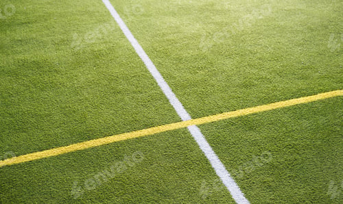 Preview: Green sport fields, tennis court with lines Background