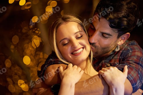 Preview: He brings so much joy to my life. Shot of a young couple out on a date in the city.