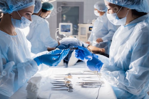 Preview: Surgeons Performing Delicate Operation in Operating Room
