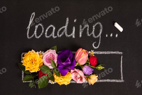 Preview: Hand-drown loading bar with flowers