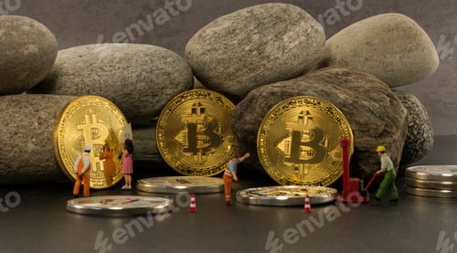 Preview: bitcoins in a safe solid as a rock