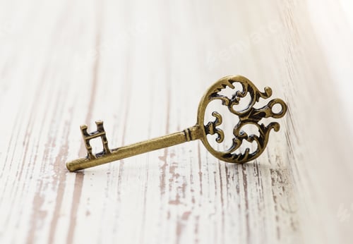 Preview: Bronze Pendant In The Form Of A Key.