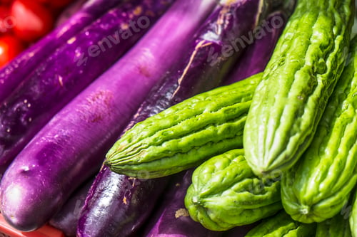 Preview: Brinjal and bitter gourd