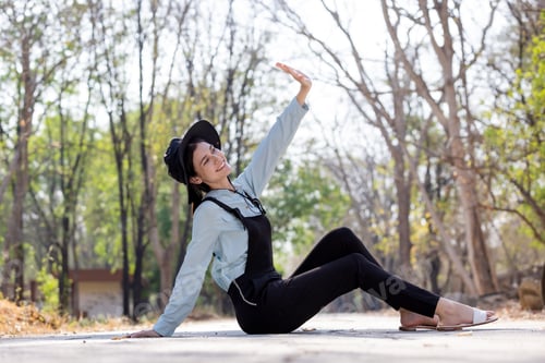 Preview: Portrait of beautiful young girl at outdoor