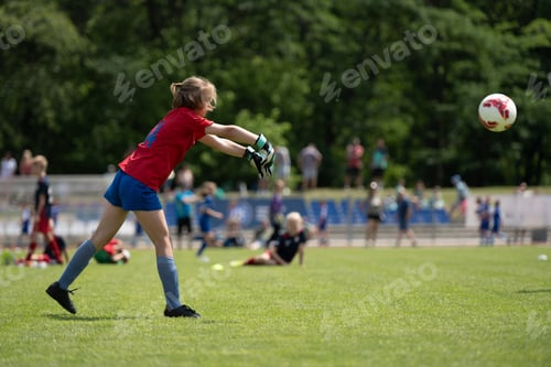 Preview: Girl Goalie Stands At Goal