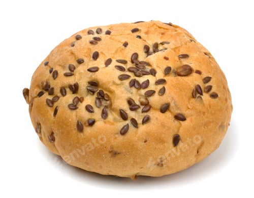 Preview: Bread bun isolated on white background