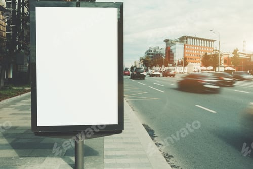 Preview: An empty white poster template