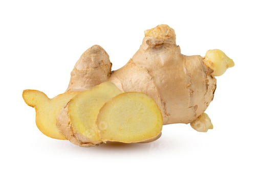 Preview: Ginger isolated on white background, herb vegatable food in Asia.