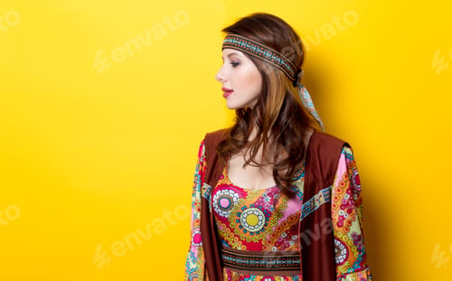 Preview: Portrait of Young hippie girl