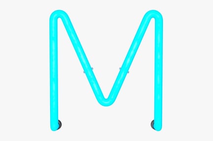 Preview: Illuminated Letter M Neon Sign