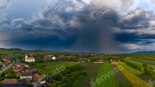 Preview: Summer storm in the village.