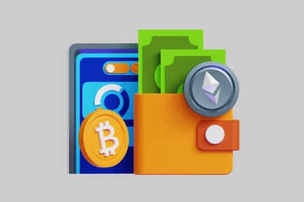 Preview: Digital wallet with crypto and cash