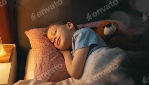 Preview: child is sleeping in the bed