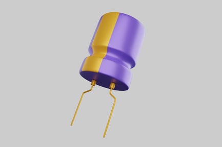 Preview: Purple and gold capacitor component
