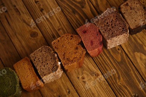 Preview: Homemade mixed breads presented for sale