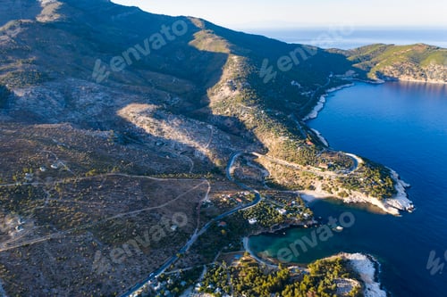 Preview: Thassos,a beautiful Greek island seen from a drone