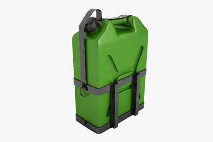 Preview: Green Plastic Jerrycan with Mounting Frame