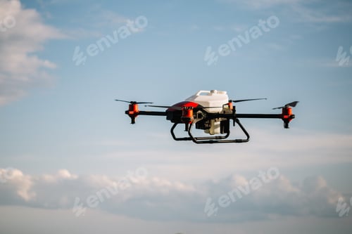Preview: Agriculture drone on the green tea field.