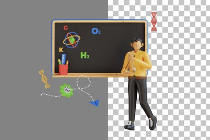 Preview: Science Class 3D Illustration