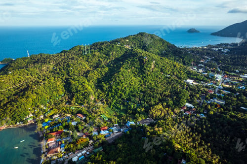 Preview: tropical island and sea view form above