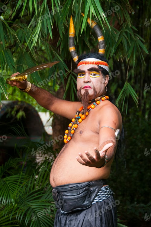 Preview: Portrait of Impressionist or Behrupiya, Traditional performing artist of India.
