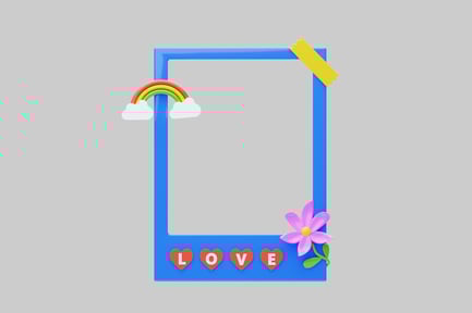 Preview: Photo frame with love decoration