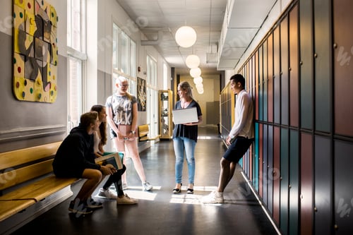 Preview: Students (14-15) in corridor