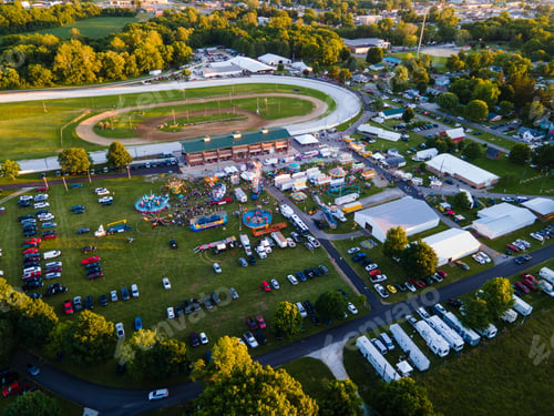 Preview: Aerial of cars parked during the Morrow county fair in Ohia