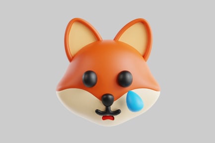 Preview: Crying fox emoji