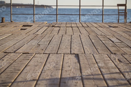 Preview: Wooden Pier On The Beach On A Sunny Day