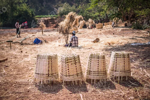 Preview: Basket weaving near Inle Lake, Shan State, Myanmar (Burma)