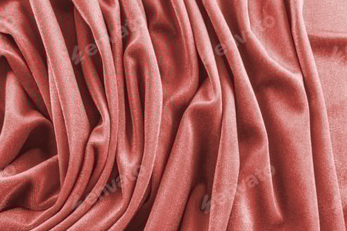 Preview: Abstract Image of Red Velvet Fabric with Drapes