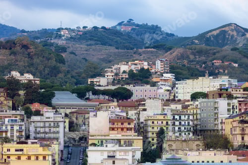 Preview: Homes and Apartment Buildings in a touristic city Messina, Sicilia, Italy