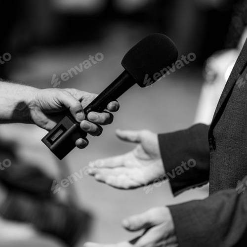 Preview: Press interview outdoors