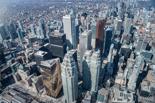 Preview: Aerial view of Toronto city skyline, Canada