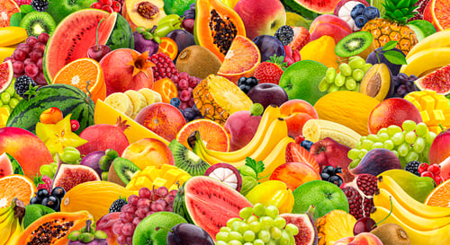 Preview: Seamless pattern made of fresh fruits and berries