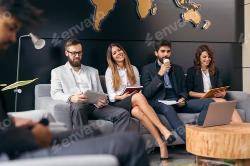 Preview: Business people waiting for a job interview