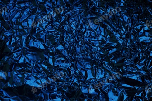 Preview: Crinkled Metallic Foil Texture in Shades of Blue