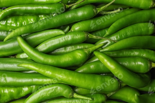 Preview: Ripe hot chili peppers as background, closeup