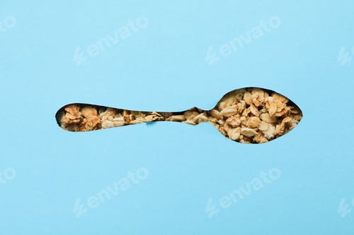 Preview: Photo of uncooked food for breakfast - muesli
