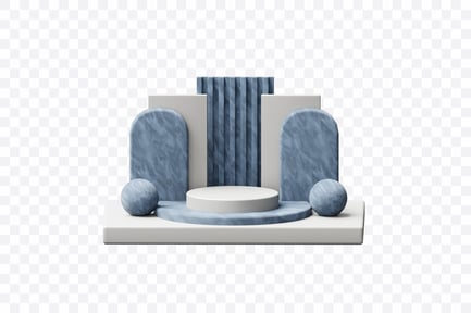 Preview: Abstract 3D Podium Composition