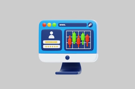 Preview: Cartoon style stock market screen