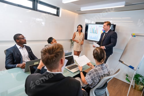 Preview: business people having meeting and brainstorming discussed about work in conference room.
