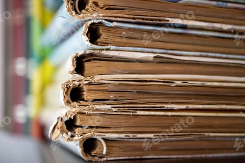 Preview: old books on a bookshelf