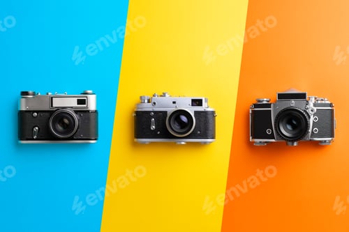 Preview: Multiple vintage cameras